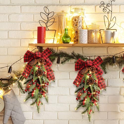 RECUTMS Christmas Teardrop Swag Decor