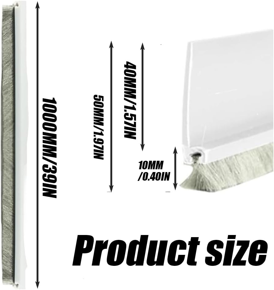 Under Door Draft Stopper with Self Adhesive Brush Seal