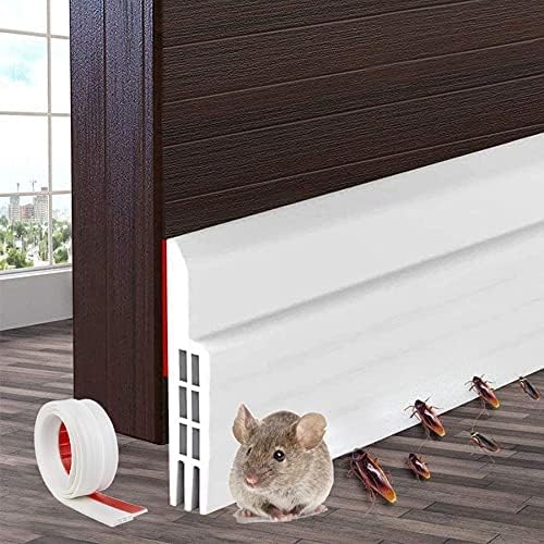GUKOY Door Draft Stopper 2x39 Strong Adhesive White