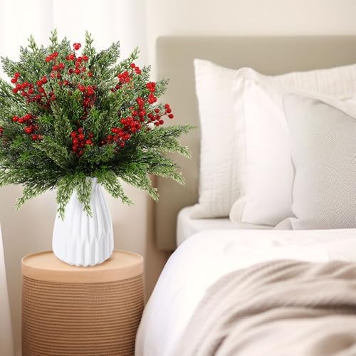 Ceenna 60 Pcs Artificial Christmas Flowers Set