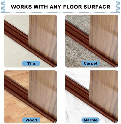 Double Door Draft Stopper 37 Inch Soundproof Windproof