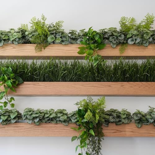 PATIKIL Artificial Greenery Plant Bundle 7pcs Green Red
