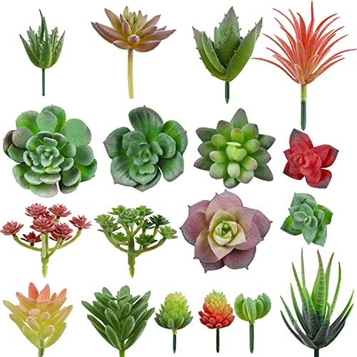 CCINEE 18PCS Artificial Succulent Plants for Home Decor 1