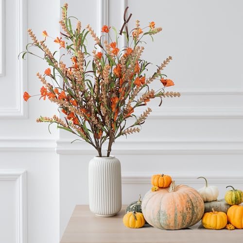 Sggvecsy Artificial Fall Flowers 6 Pcs 16 Inch Floral Arrangement