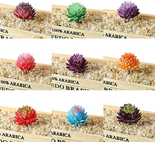 Cayway 10 Pcs Artificial Succulent Plants Mixed Color Picks for Indoor and Outdoor Decor