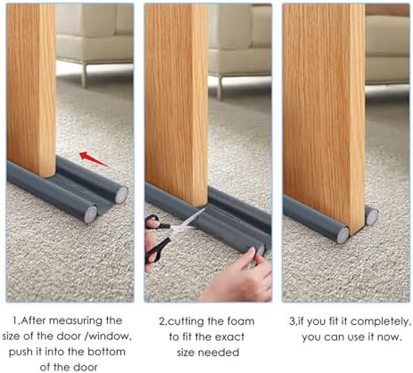 Generic PU Leather Door Bottom Sealing Strip Draft Blocker Guard