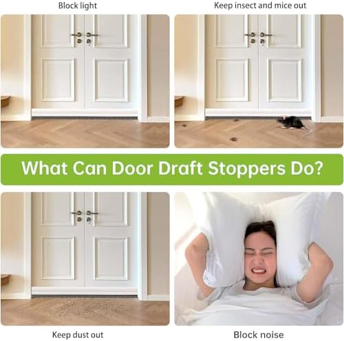 2 Pc Door Brush Bottom Sweep Draft Stopper for Dust and Noise Insulation 2 W x 39 L White