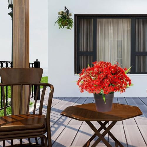 Yimingjin 12 Bundle Artificial Daffodils UV Resistant Outdoor Decor
