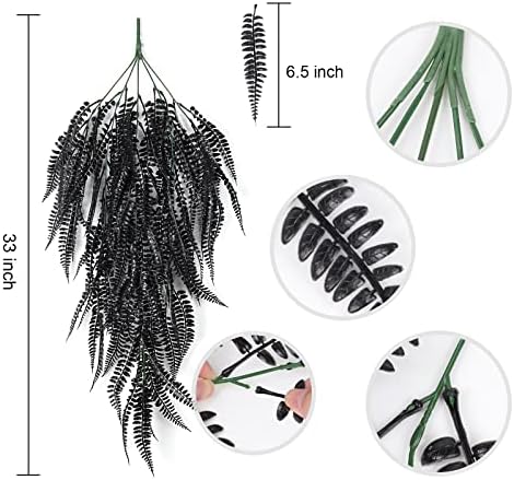 RECUTMS Faux Hanging Plants 4 Pcs UV Resistant