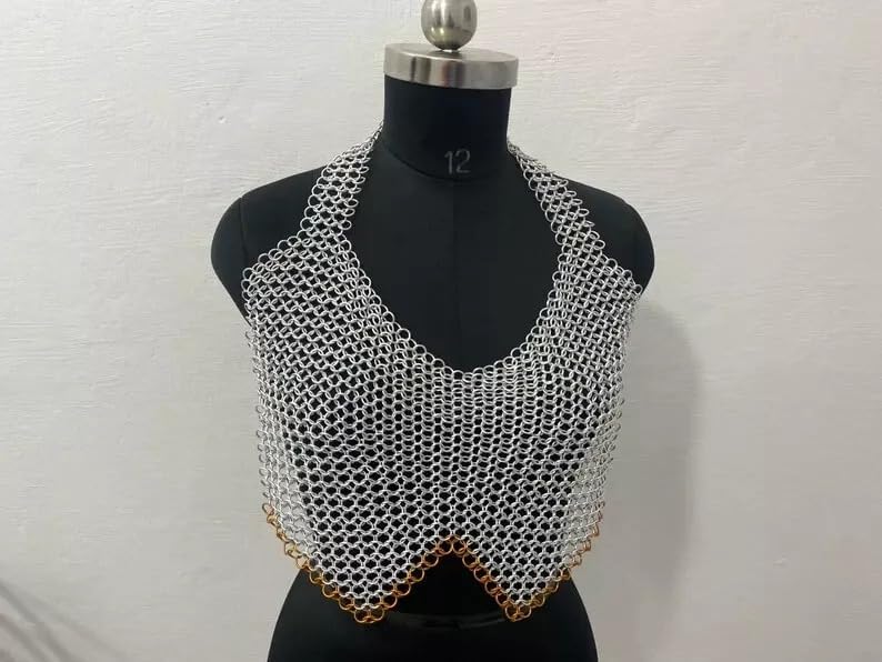 Aluminium Chainmail Bra for LARP SCA