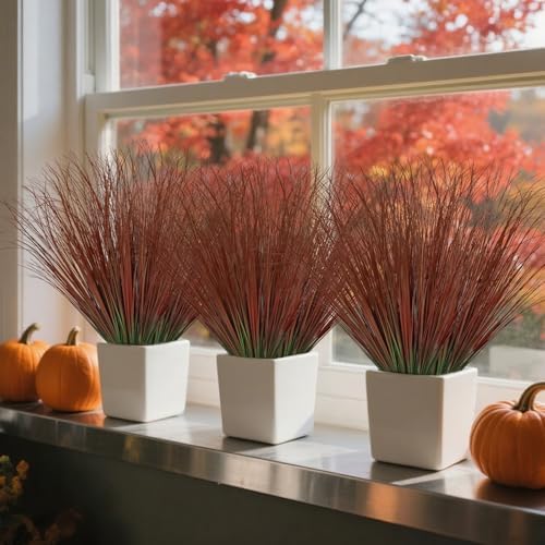 20 Bundle Artificial Wheat Grass for Indoor Outdoor Decor