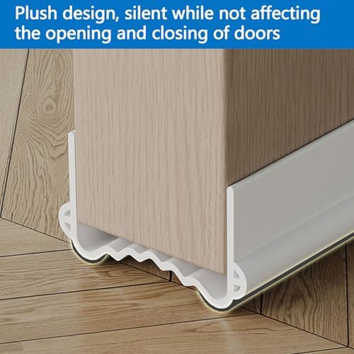 INCREWAY 39 Inch Free Cutting Door Draft Blocker Stopper Insulator Weather Stripping Noise Stopper Strong Adhesive White