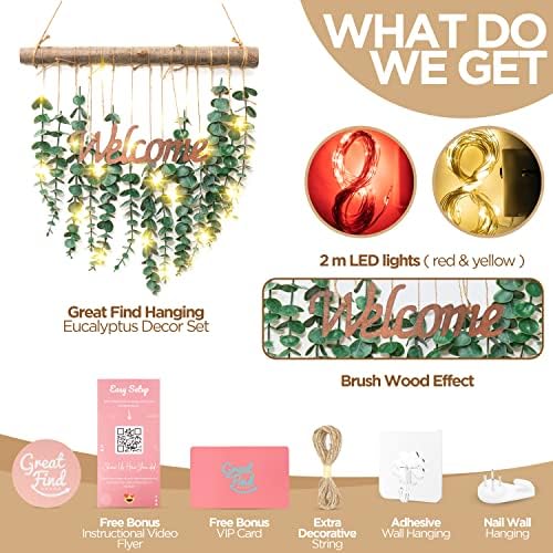 Artificial Eucalyptus Vine Wall Hanging Decor