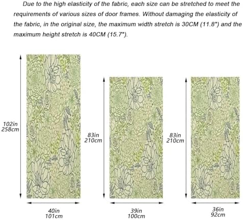 Susiyo Lotus Yellow Halloween Door Cover Stretch Fabric for Home Party Decor