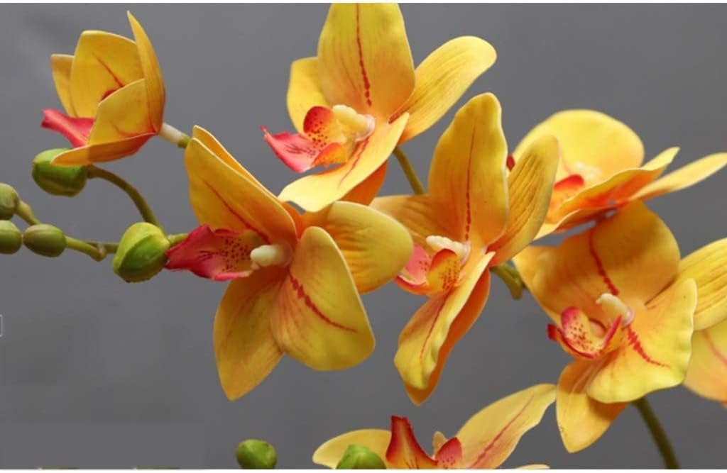 Artificial Flowers in Vase Silk Butterfly Orchid Bonsai Decor