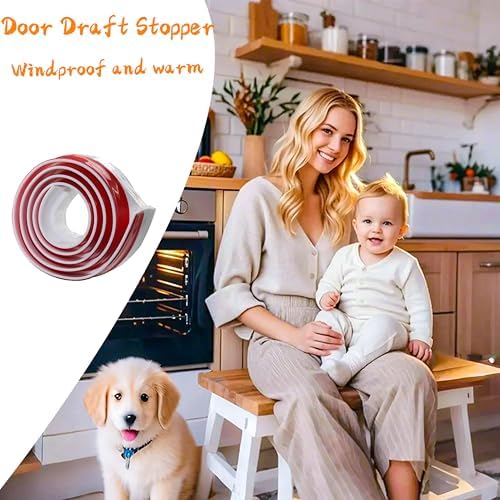YTDSUP Door Draft Stopper 4 Pack White Strong Adhesive