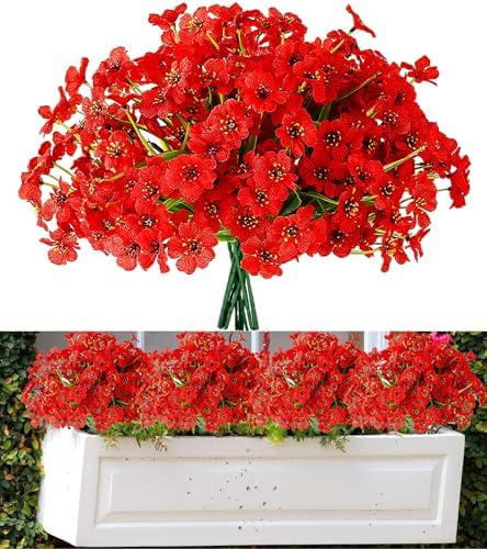 Yimingjin 12 Bundle Artificial Daffodils UV Resistant Outdoor Decor