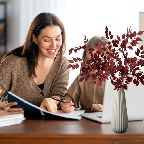 4 Pack Artificial Cimicifuga Leaves for Autumn Decor