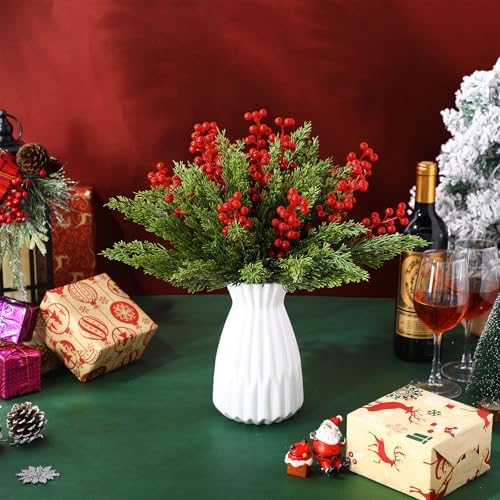 Ceenna 60 Pcs Artificial Christmas Flowers Set