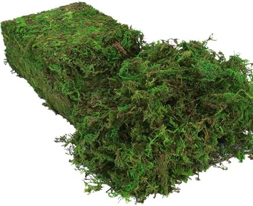 BYHER Artificial Moss for Indoor Plants 16OZ Green Faux Moss