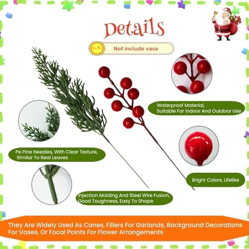 Norfolk Pine Picks Artificial Greenery for Christmas Decor