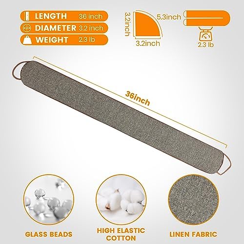 TORRAMI Under Door Draft Stoppers 36 Inch Heavy Duty Brown