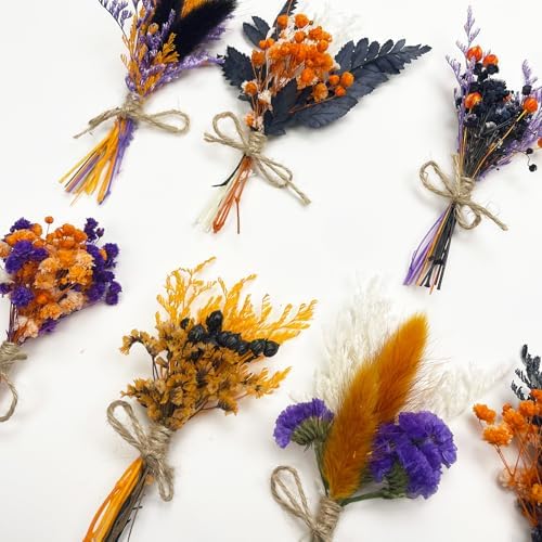 10 Pack Mini Dried Flower Bouquets for Crafts