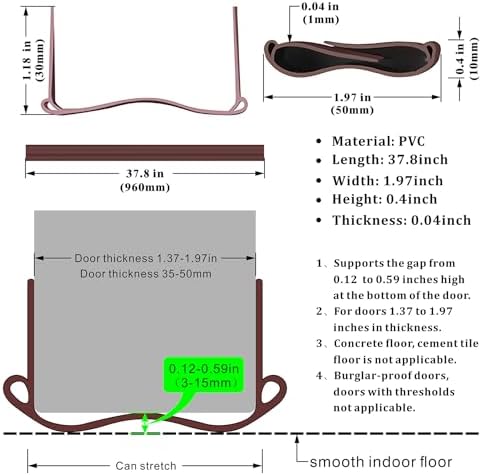 Draft Stopper for Bottom of Doors Block Dust and Cold Wind