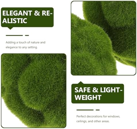 DOITOOL 2 Pcs Artificial Moss Balls for Home Decor