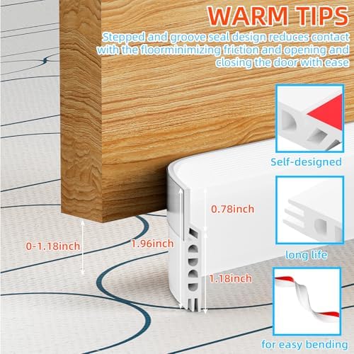 Cyzarize Door Draft Stopper 78 Inch White