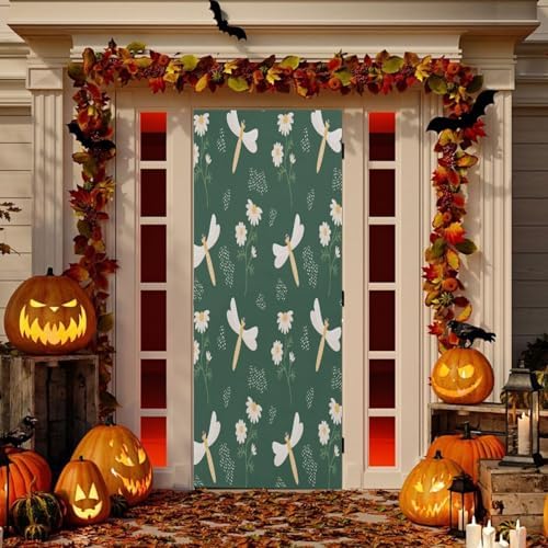 Susiyo Dragonfly Halloween Door Cover 32x79 in