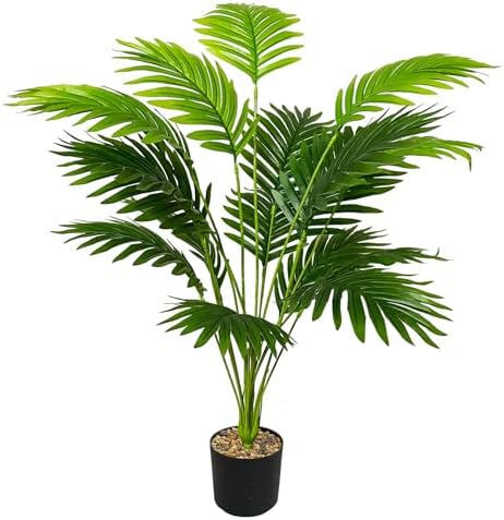 Artificial Areca Palm Tree 31 Inch Silk Faux Plant for Home Decor