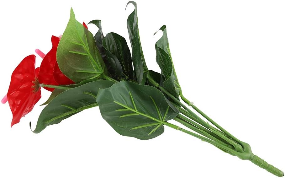 Fdit1 Artificial Red Anthurium Flowers Bouquet for Wedding Home Decor