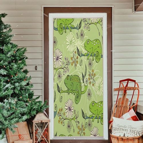 Susiyo Green Cartoon Frog Halloween Door Cover