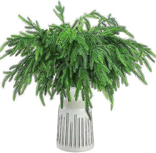Jutom 80 Pcs Artificial Norfolk Pine Branches