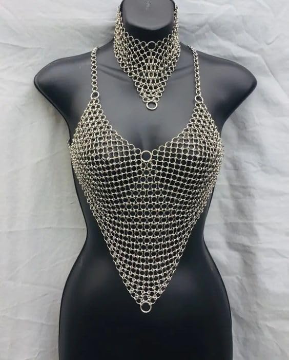 Chainmail Top Crop Halter Fantasy Design