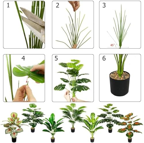 Artificial Areca Palm Tree 31 Inch Silk Faux Plant for Home Decor