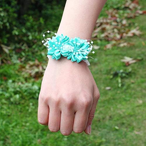 Pearl Wrist Corsage Artificial Flowers 8pcs Ivory 7cm Diameter