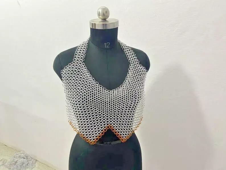 Aluminium Chainmail Bra for LARP SCA
