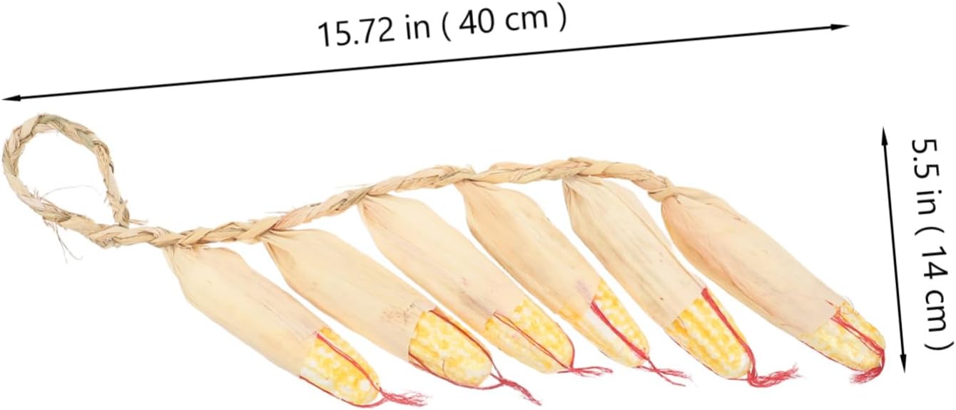 2Pcs Realistic Vegetable Corn Hanging Decor for Home and Kitchen