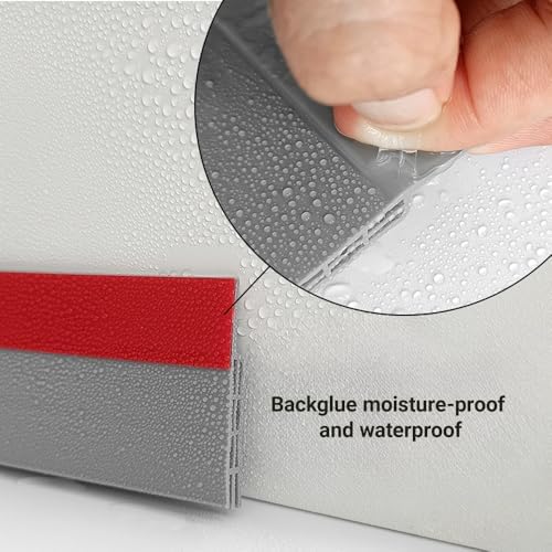 2 Pack Door Draft Stoppers for Bottom of Door 39 Inch White Silicone Weather Stripping Door Seal