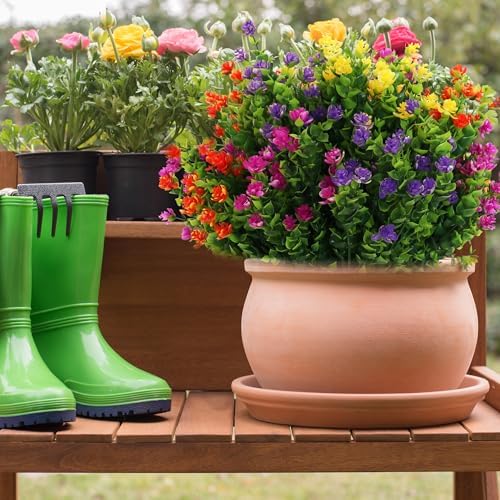 16 Bundles Artificial Flowers for Outdoor Indoor Decor