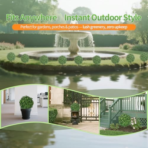QIANYUN 22 Inch Artificial Boxwood Decorative Ball