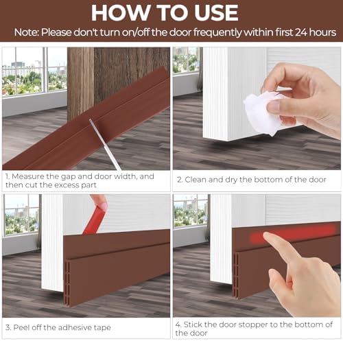 Ohuhu Under Door Draft Stopper Seal Strip 394 In x 335 In