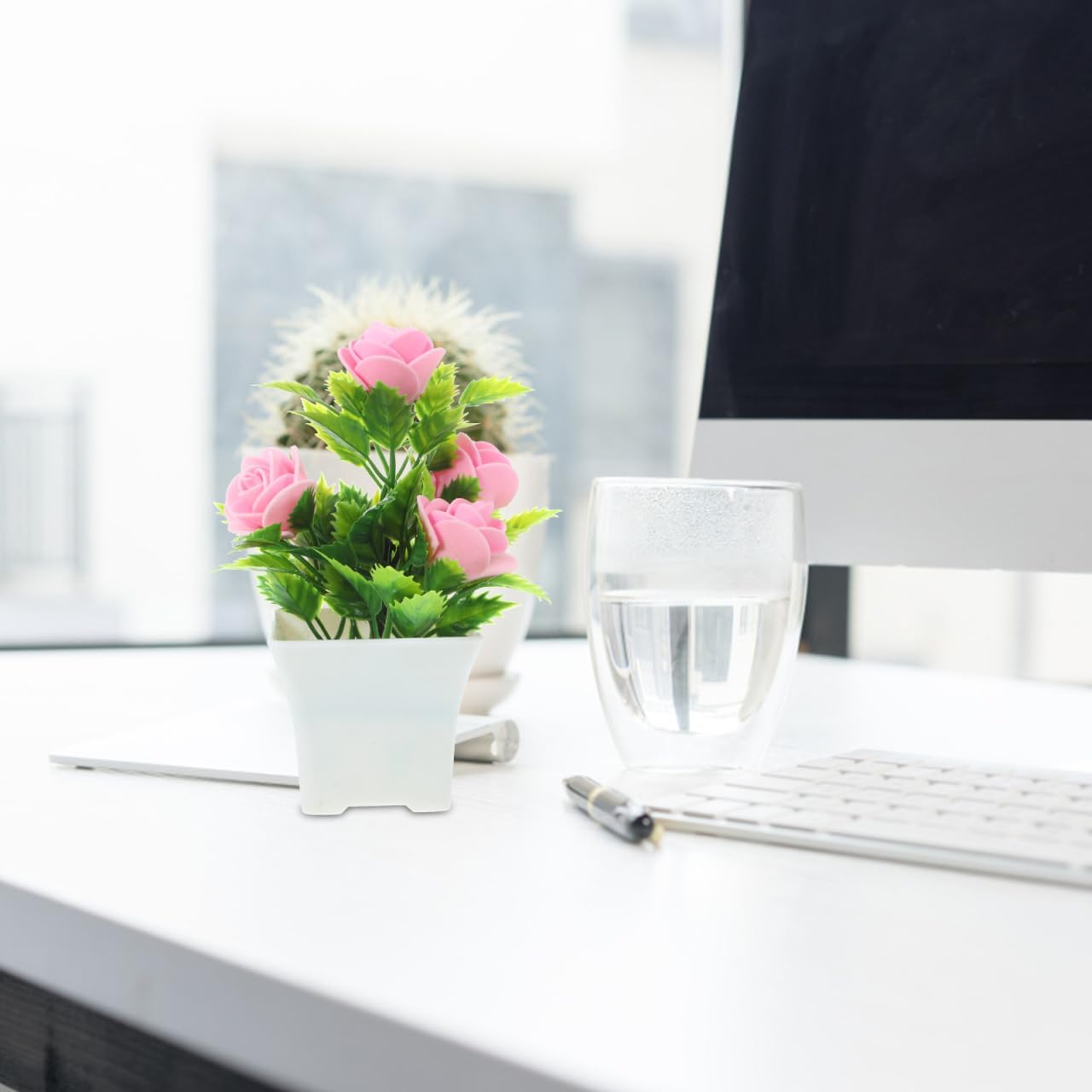 5PCS Artificial Potted Plant Set for Home and Office Decor