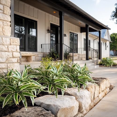 Yarmare 4 Pcs Artificial Dracaena Stems Greenery Plant Realistic Fake Leaves for Home Decor