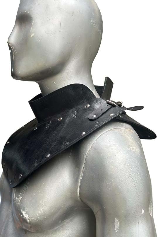 Handmade Kew Leather Shoulder Armor Decor