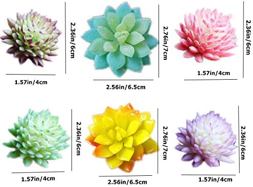 Zhiheng 11PCS Assorted Multicolor Artificial Succulent Plants