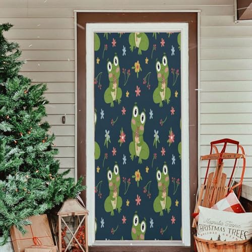 Susiyo Cute Frog Halloween Door Cover 32x79 In