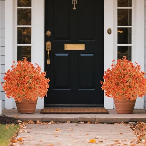 Set of 2 Artificial Fall Topiary Balls for Outdoor Decor